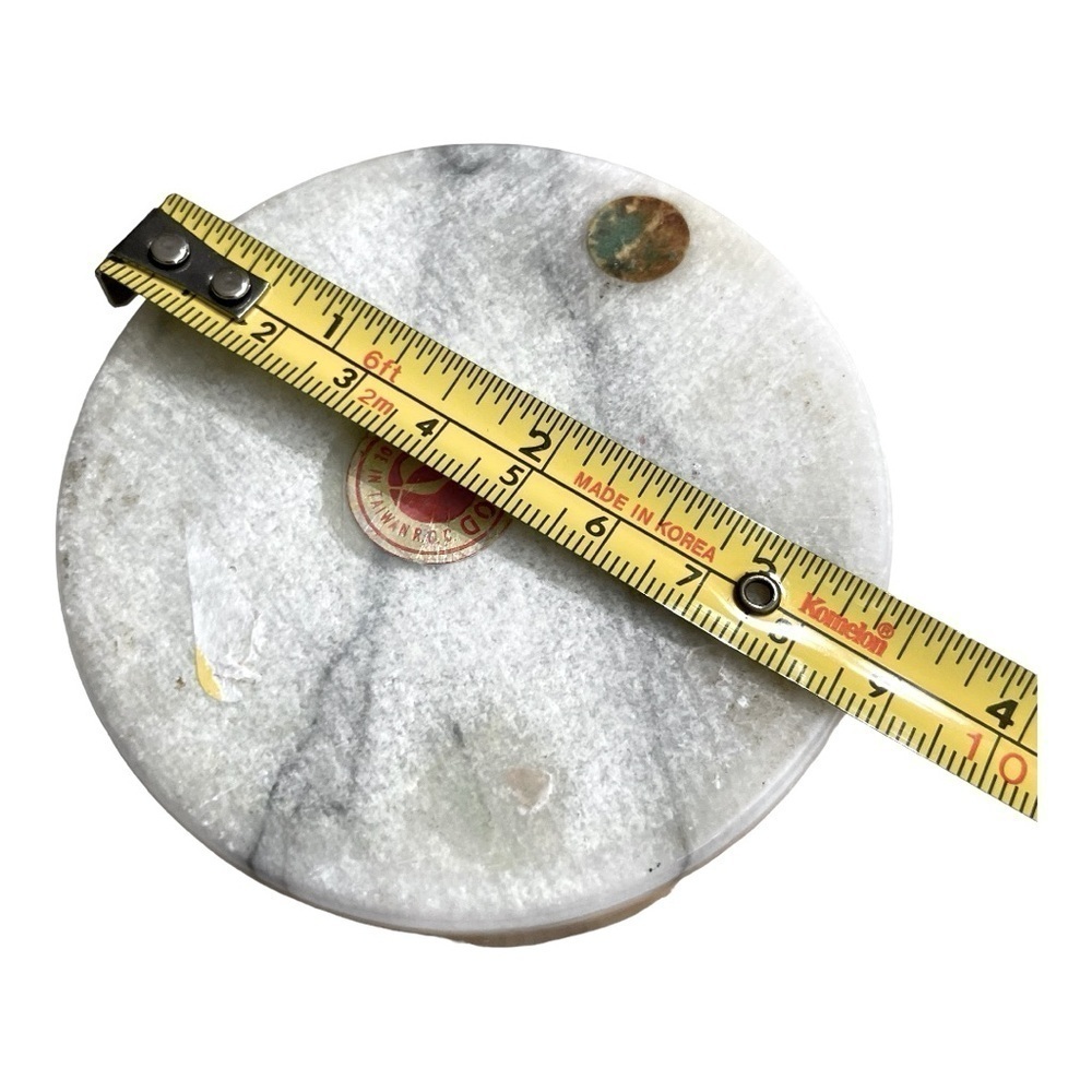 White Marble Vintage Candle Holder Heavy Stone Decor. Goodwood, Art Classic Chic - Picture 8 of 8
